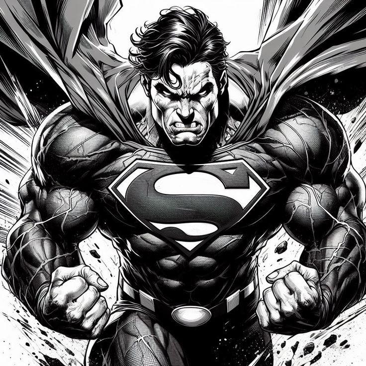 Super Powerful Hero 001 Print Poster