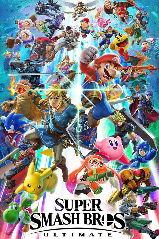 Super Smash Bros Video Game Characters Print Jigsaw Puzzle