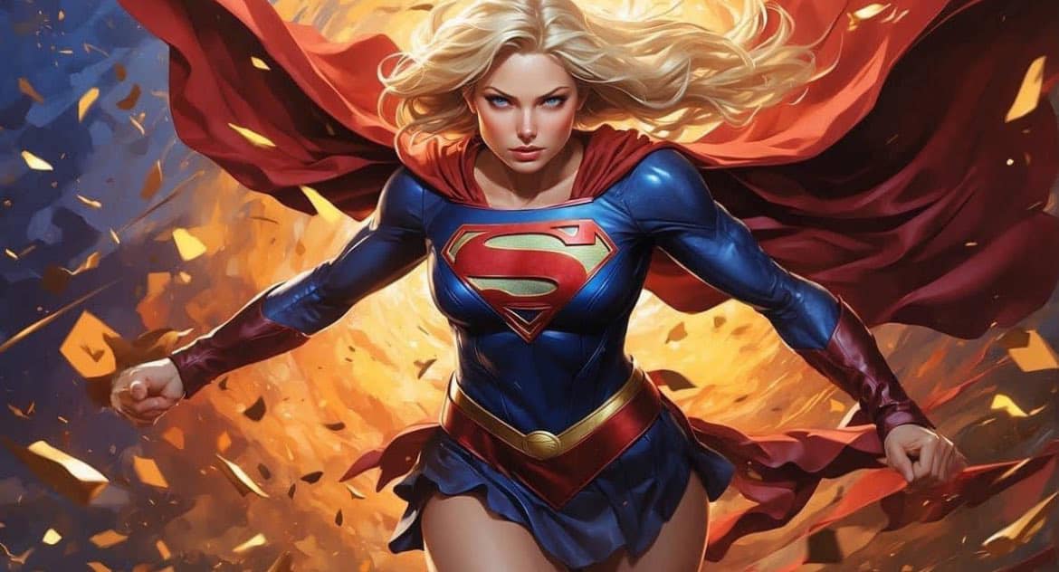 Supergirl Action Illustration Jigsaw Puzzle