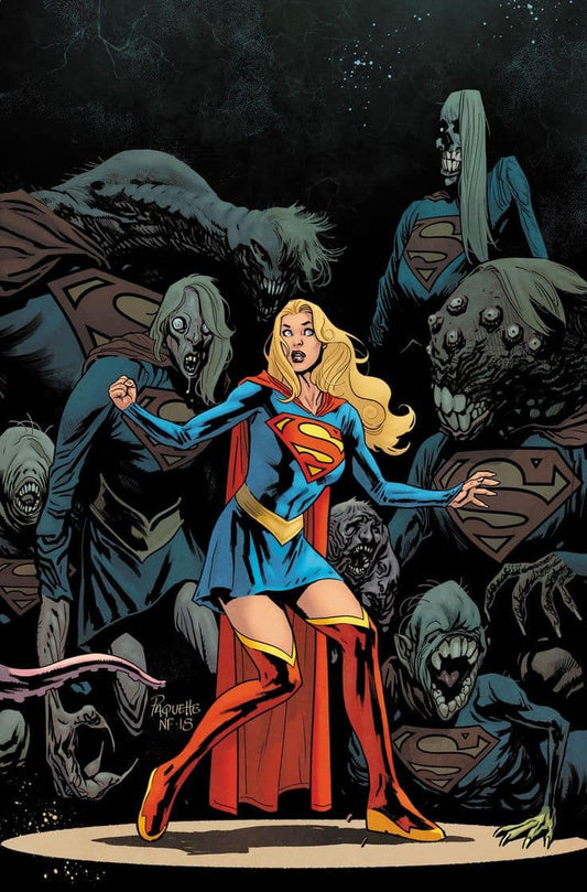 Supergirl And Monsters Comic Art Print Poster