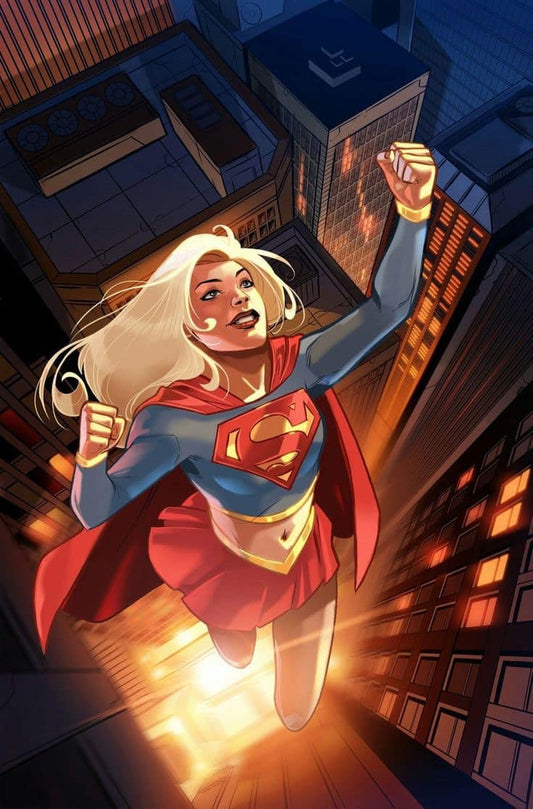 Supergirl Flight Cityscape Print Poster