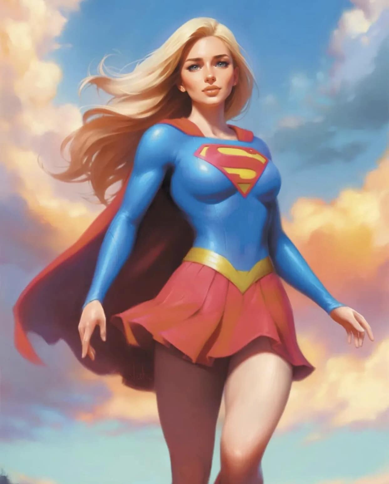 Supergirl Hero Portrait Print Poster