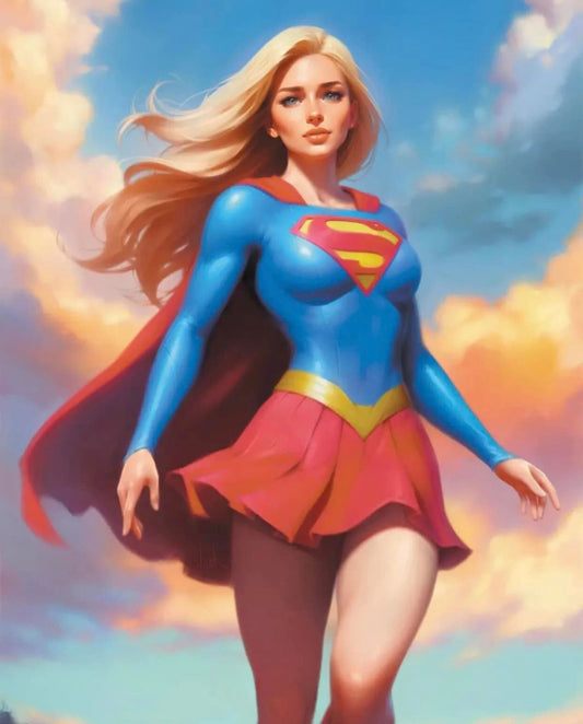 Supergirl Hero Portrait Print Poster