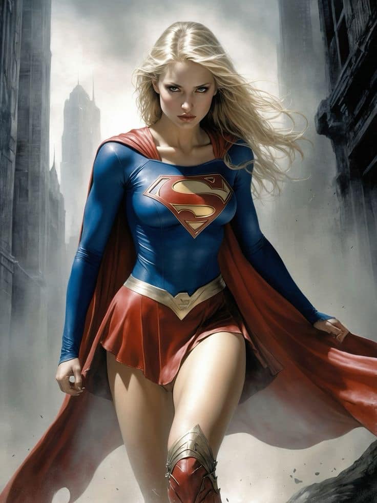Supergirl Heroic Portrait Print Poster