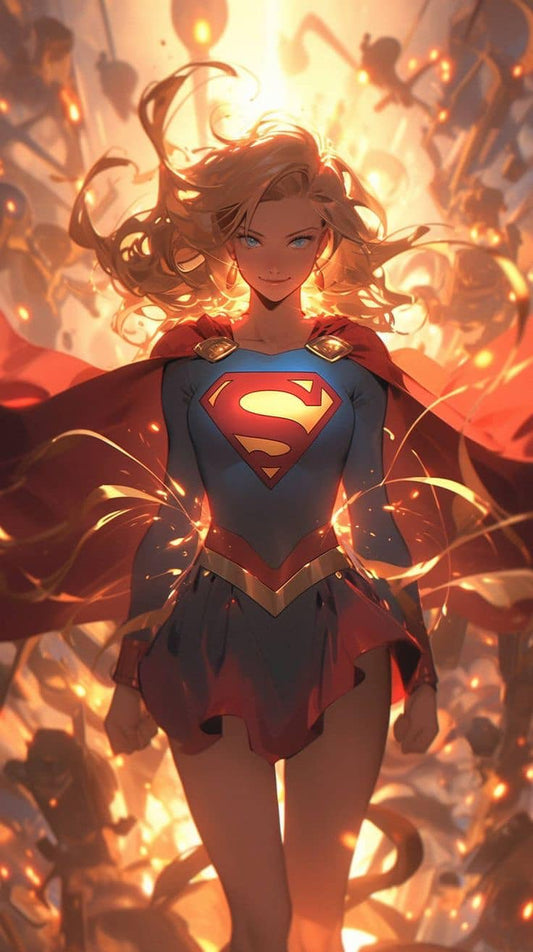 Supergirl Heroine Portrait Print Poster