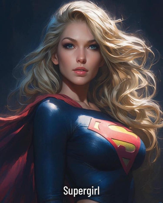 Supergirl Portrait Character Print Poster