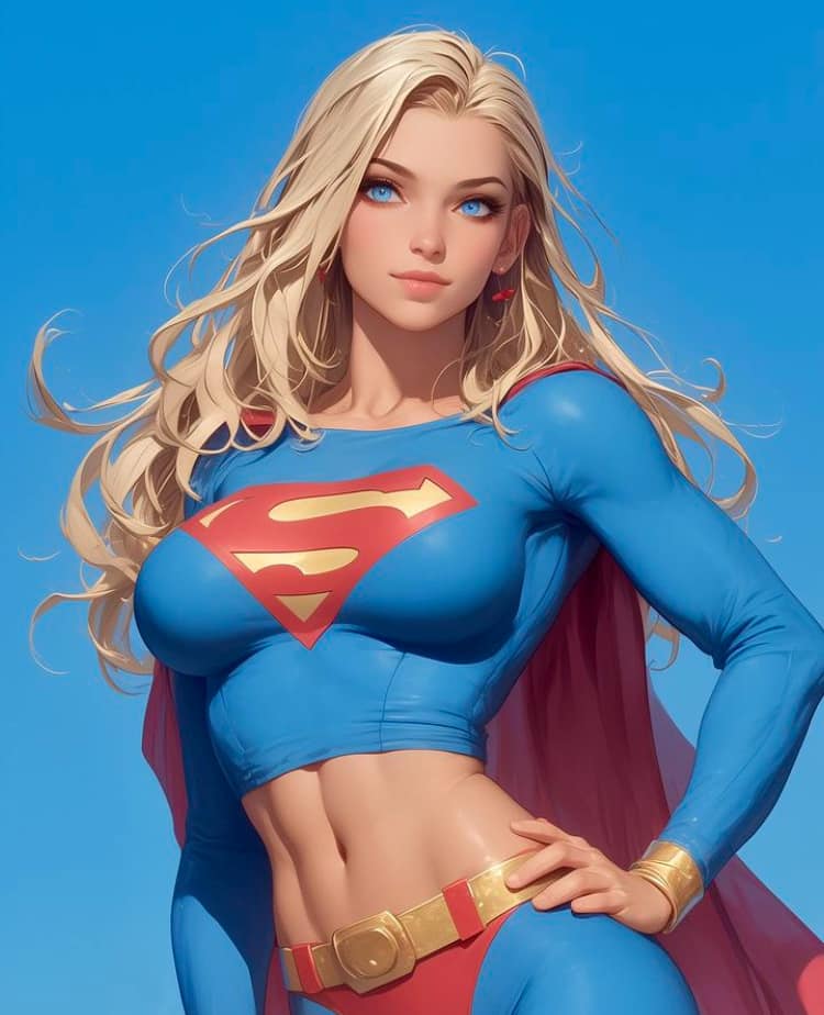 Supergirl Portrait Heroic Print Poster