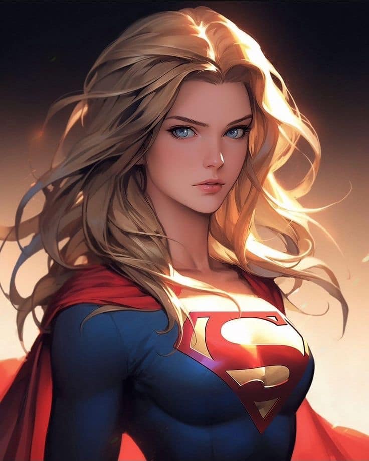 Supergirl Portrait Heroic (1) Jigsaw Puzzle