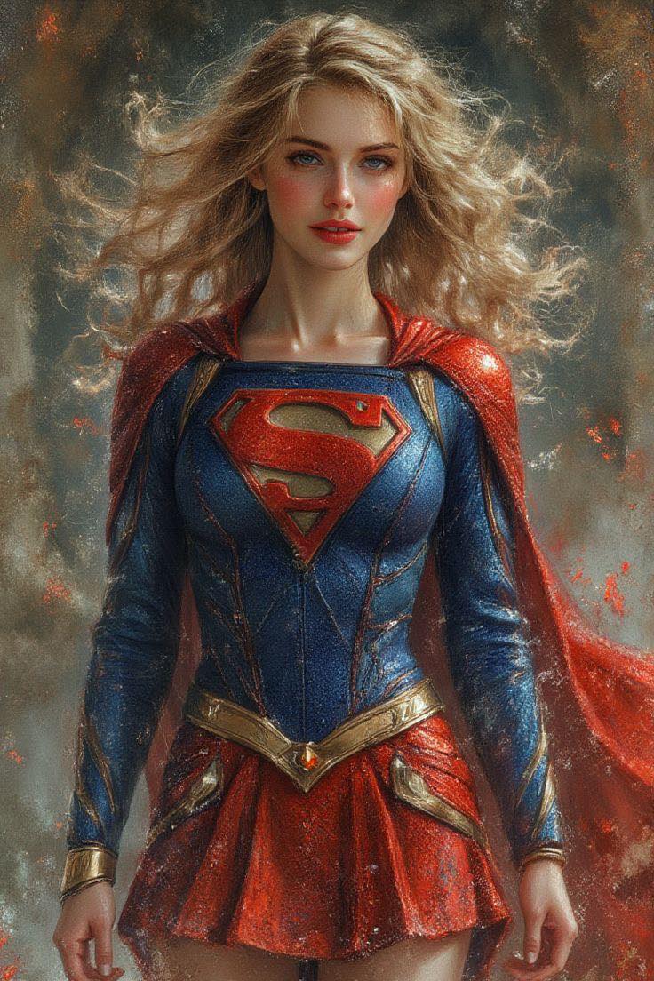Supergirl Portrait Heroic (2) Print Poster