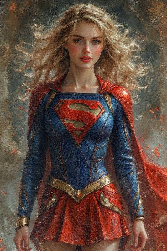 Supergirl Portrait Heroic (2) Print Poster