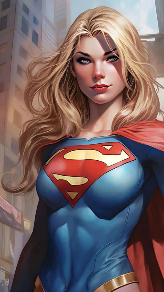Supergirl Portrait Urban Environment Print Poster