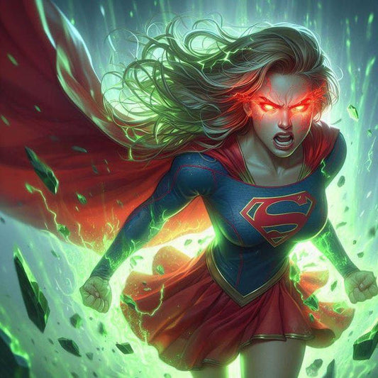 Supergirl Powers Anger Illustration Print Poster