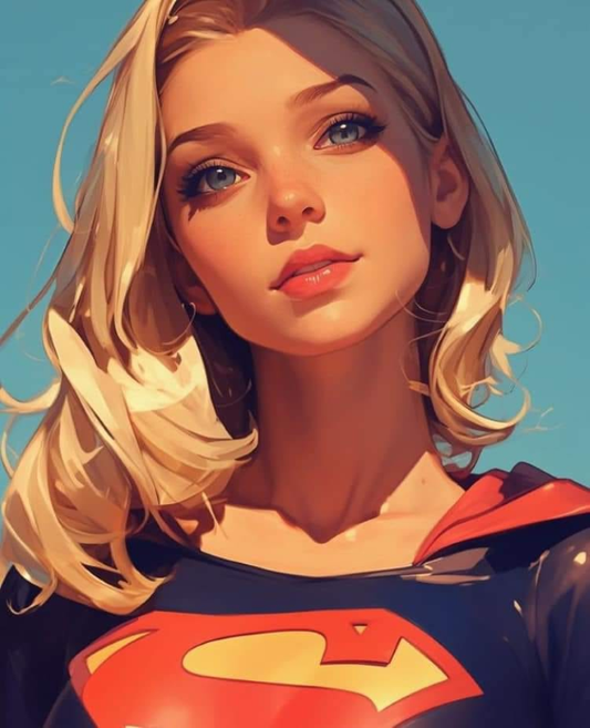 Supergirl Blonde Look 8493 Print Poster