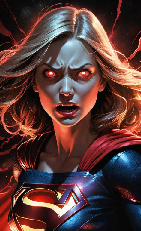 Supergirl Laser Eyes 847 Print Poster