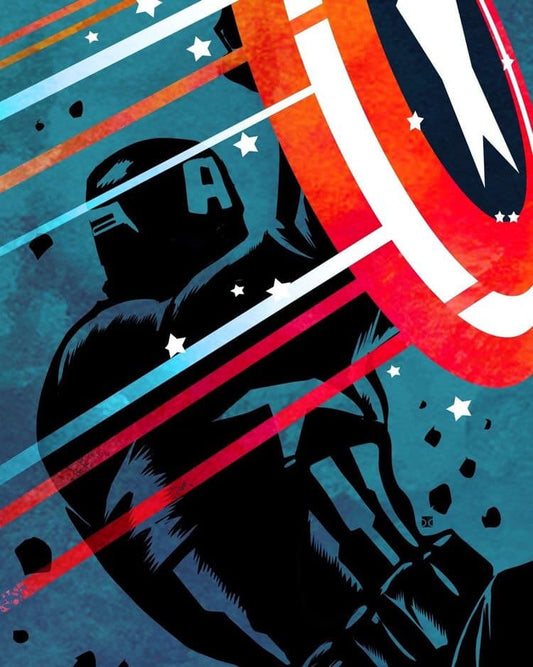 Superhero Action Art Print Poster