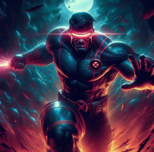 Superhero Action Cyclops Illustration Print Poster