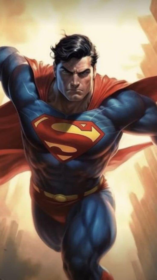 Superhero Action Portrait (2) Print Poster