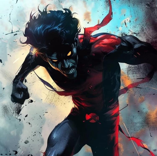 Superhero Action Portrait (3) Print Poster