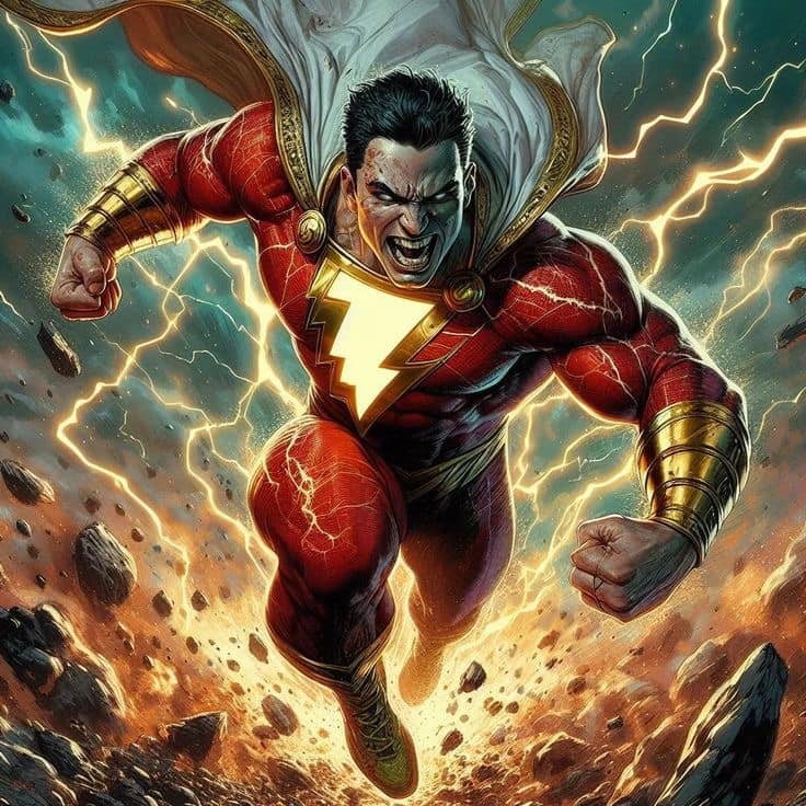 Superhero Action Portrait (4) Print Poster