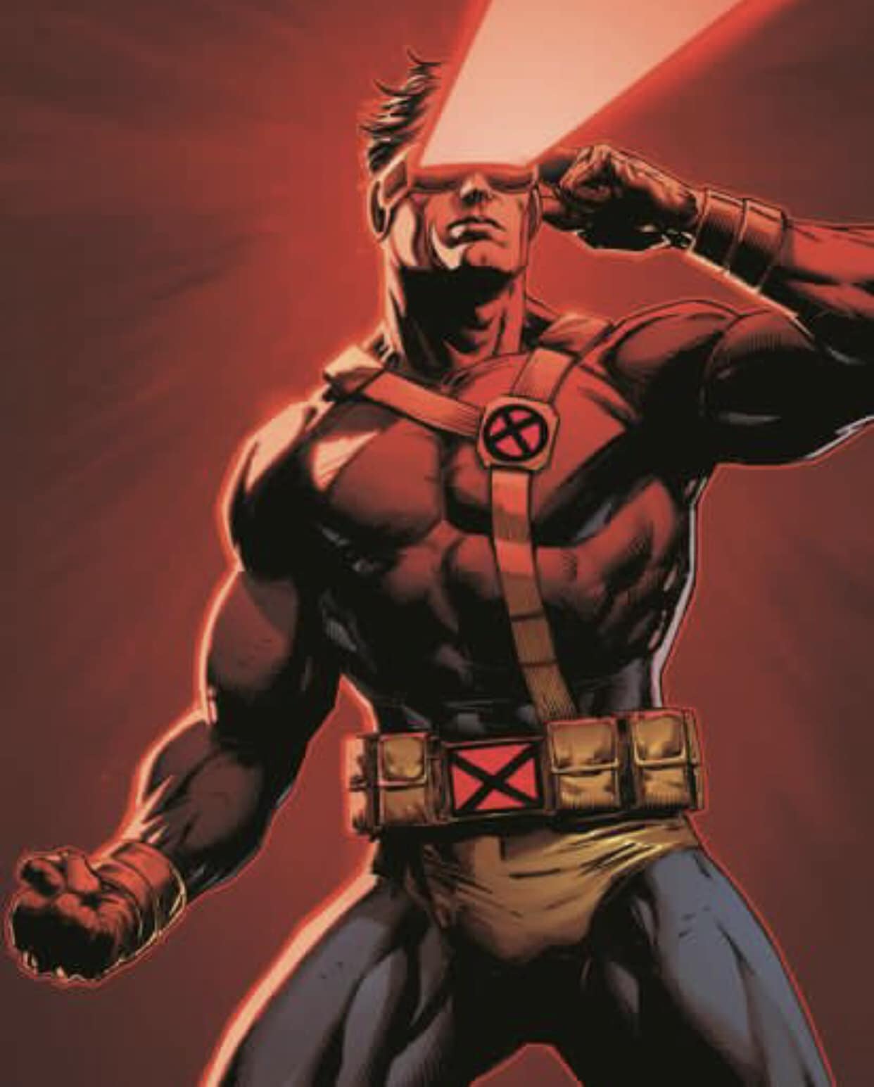 Superhero Action Pose Cyclops Print Poster