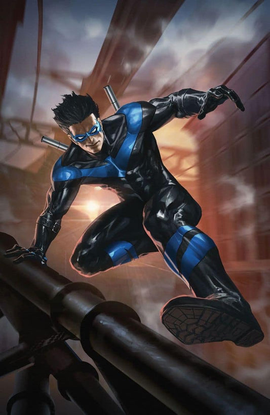Superhero Action Pose Nightwing Print Poster