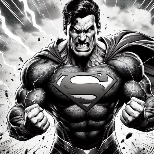 Superhero Action Pose (11) Print Poster