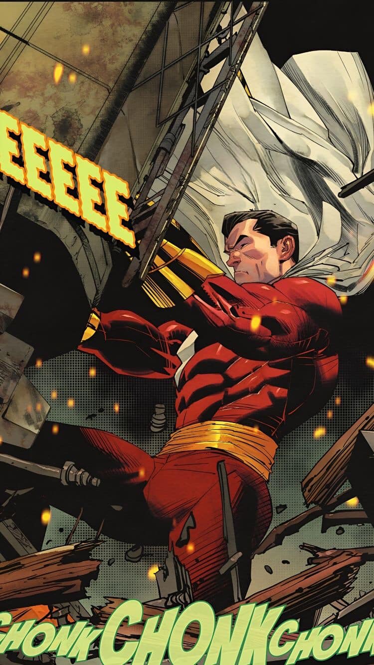 Superhero Action Scene Print Poster