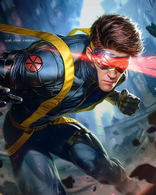 Superhero Action Scene (9) Print Poster