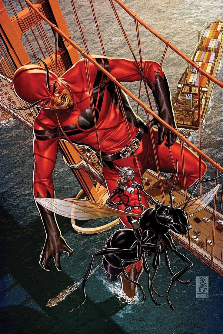 Superhero Ant Comic Golden Gate Bridge Print Poster