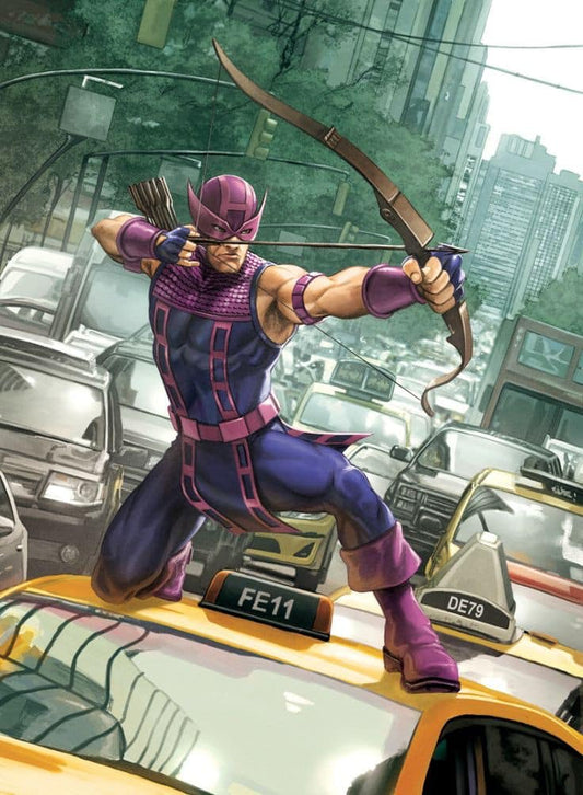 Superhero Archer Urban Traffic Print Poster