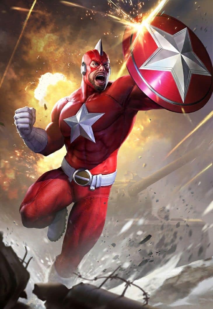 Superhero Battle Action Shot Print Poster