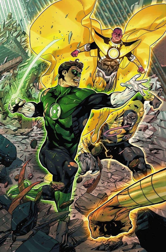 Superhero Battle Green Lantern And Friends Print Poster