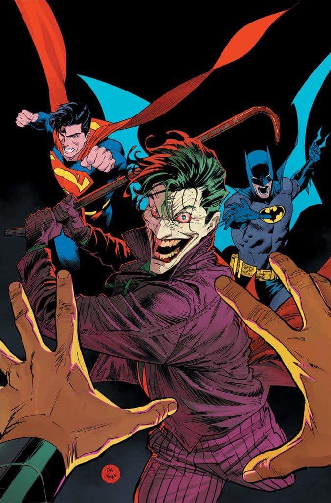 Superhero Battle Joker Batman Superman Print Poster