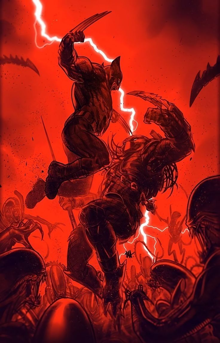 Superhero Battle Red Background Jigsaw Puzzle