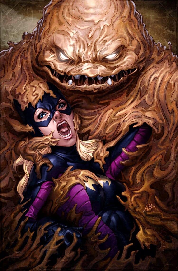 Superhero Battling Monster Print Poster