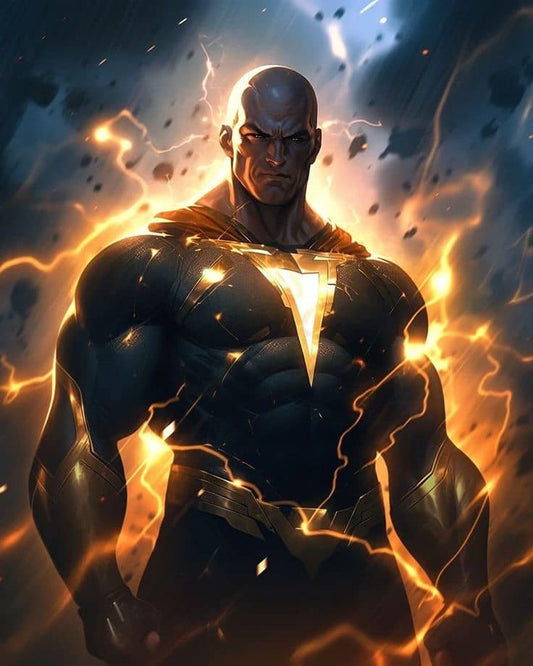 Superhero Black Adam Illustration Print Poster