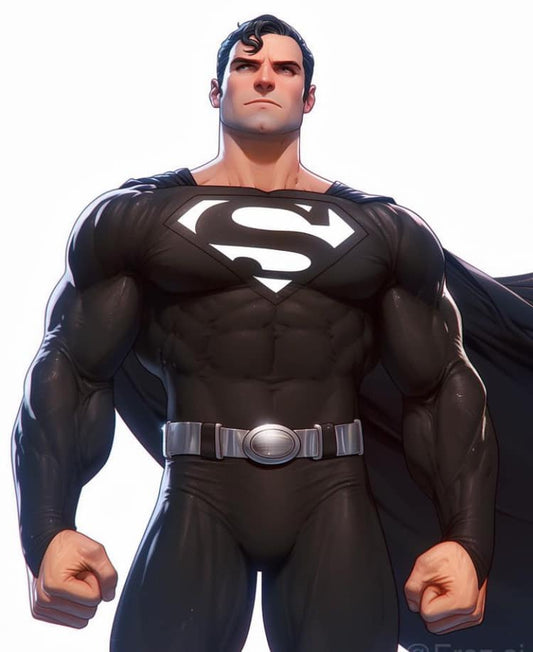 Superhero Black Suit Portrait Print Poster