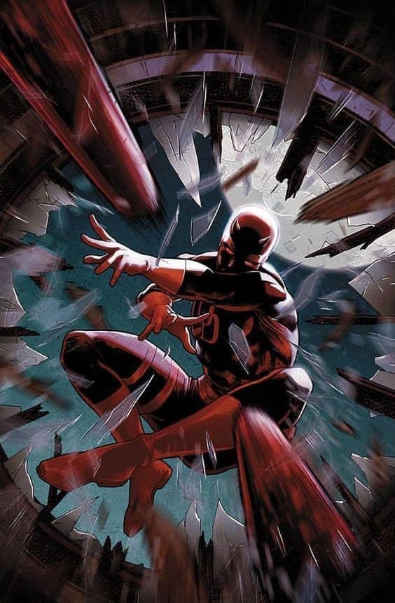 Superhero Breaking Through Wall Print Poster