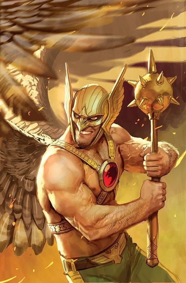 Superhero Character Hawkgirl Fighting Pose Print Poster
