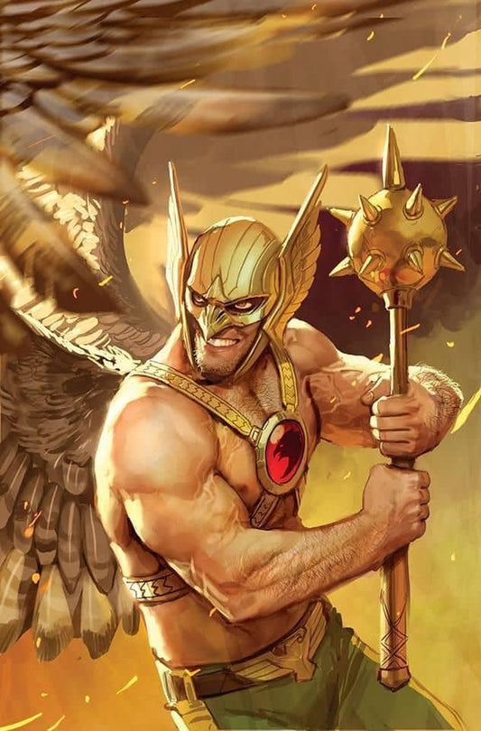 Superhero Character Hawkgirl Fighting Pose Print Poster