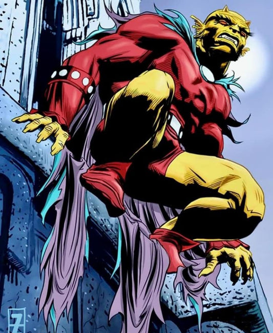 Superhero Character Leaping Print Poster