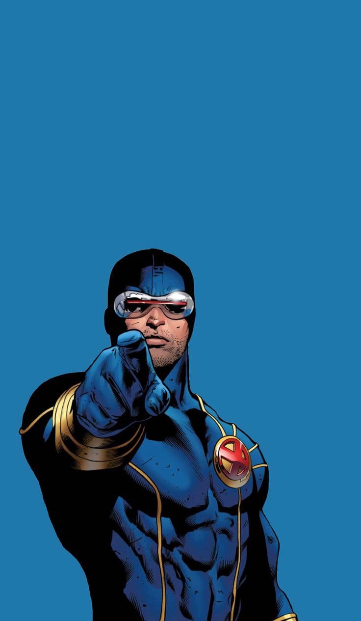 Superhero Character Pointing Print Poster