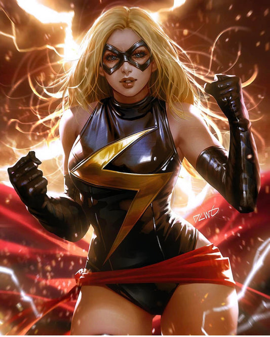 Superhero Character Portrait Print Poster