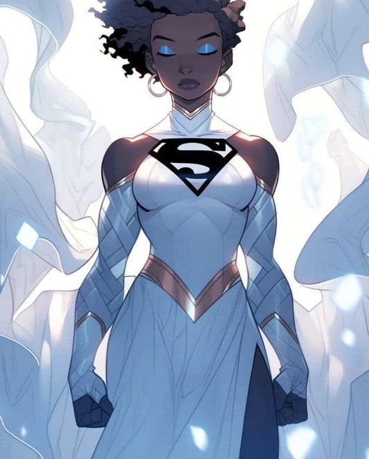Superhero Character Portrait (3) Print Poster