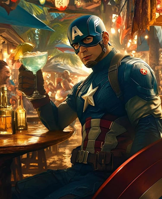 Superhero Cocktail Party Print Poster