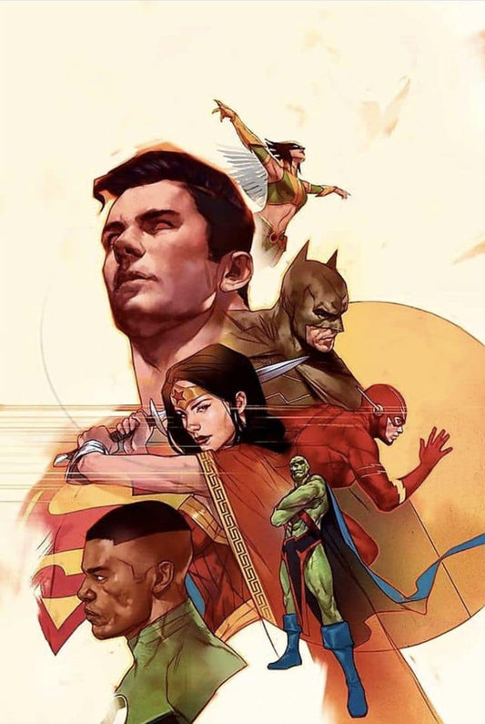Superhero Collage Illustration Print Poster