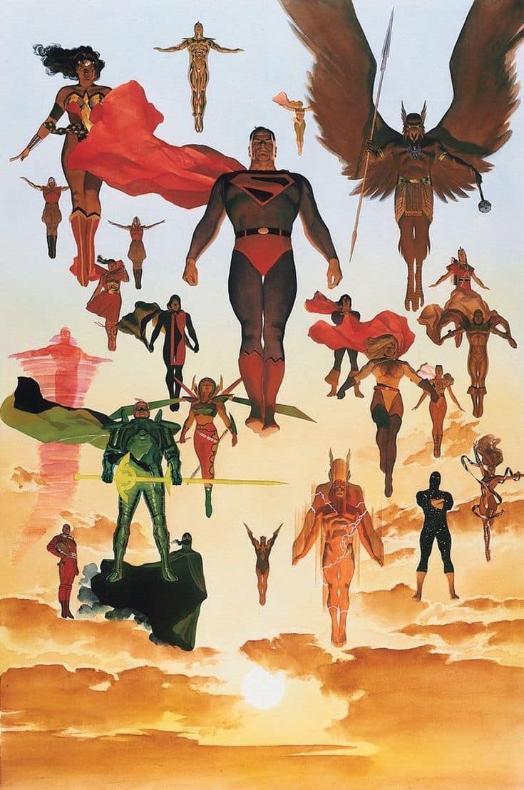 Superhero Collective Sunset Print Poster