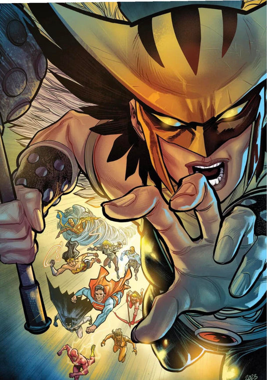 Superhero Comic Action Scene Print Poster