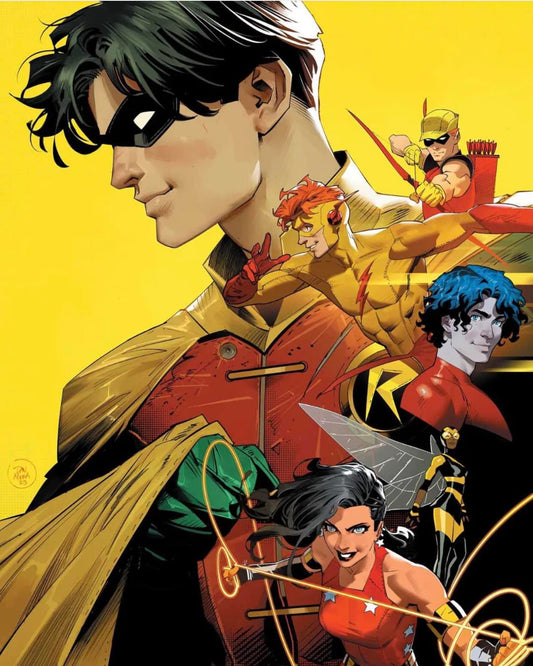 Superhero Comic Character Collage Print Poster
