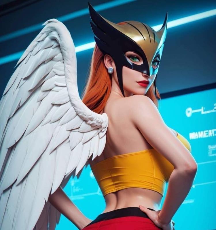 Superhero Cosplay With Wings Print Poster